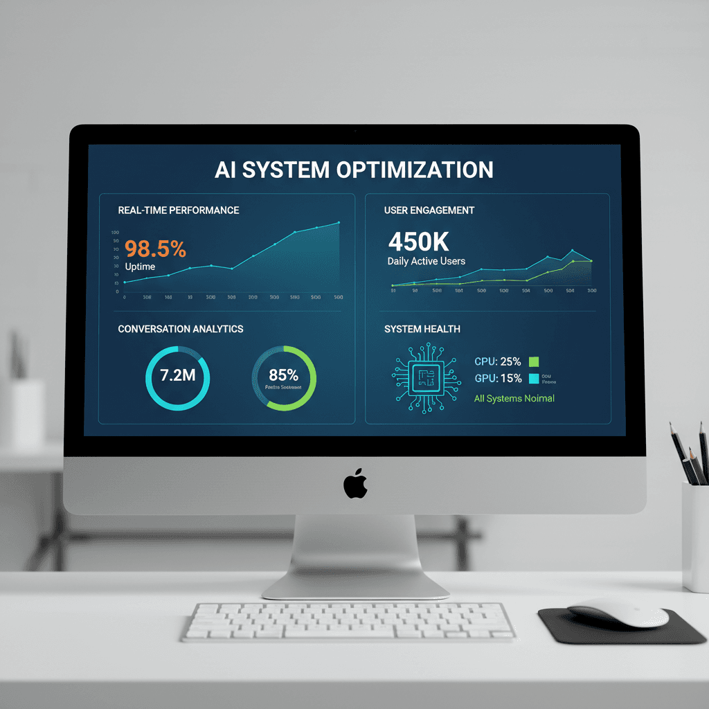 Automation platform dashboard displaying analytics and real-time metrics